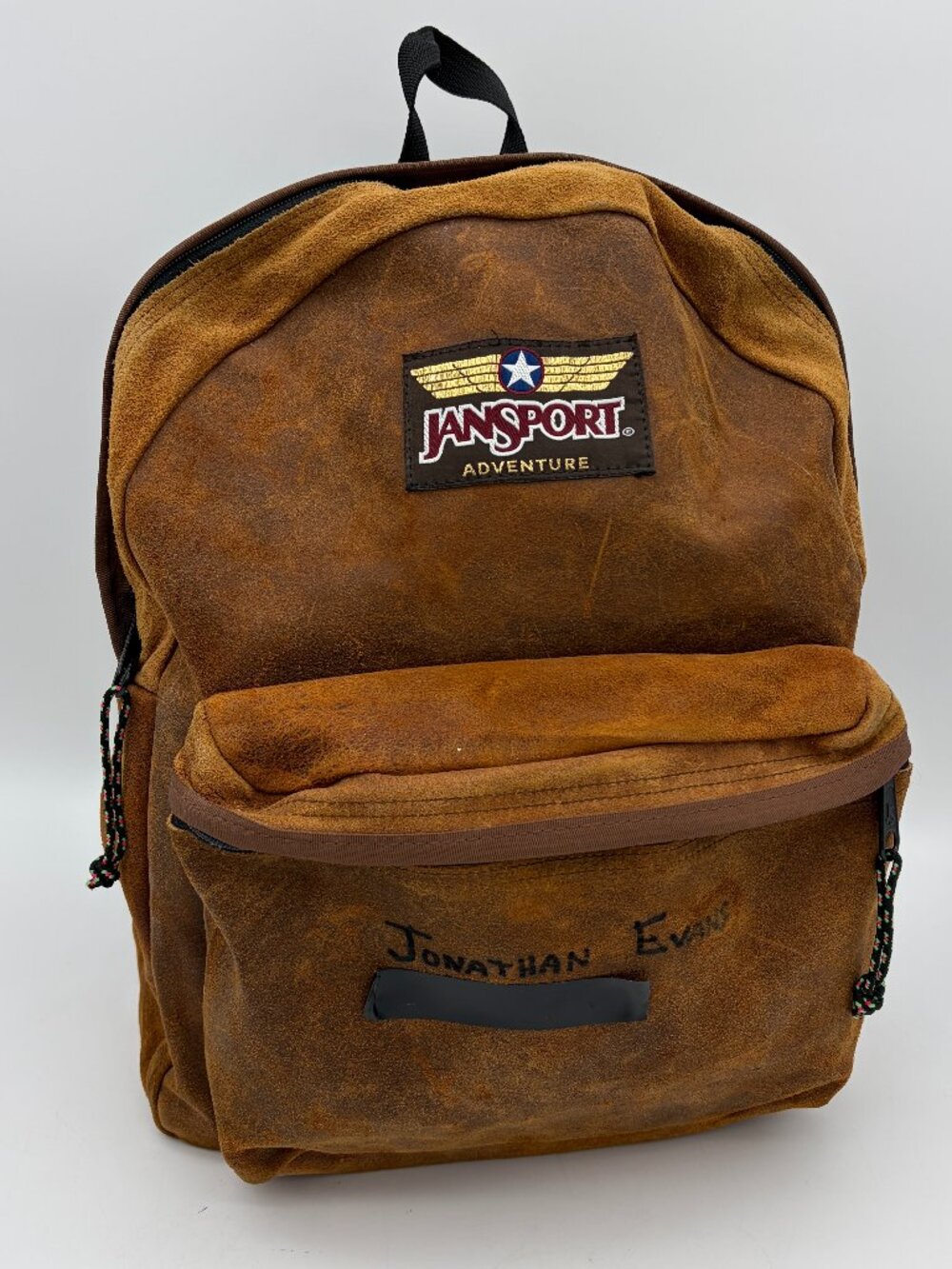 Jansport Adventure Backpack Vintage Suede Leather, 15" Brown. Rare 1/1 Edition.